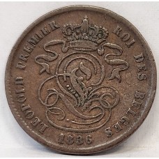 BELGIUM 1836 . TWO 2 CENTS COIN